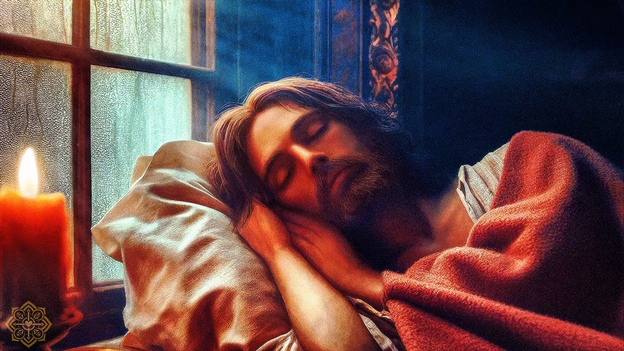 Gregorian Chants 432Hz - Jesus Christ Bless Healing Sleep - Catholic Relaxing Music & Rain Sounds
