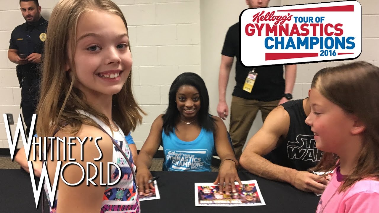 Whitney and Blakely at the Kellogg's Tour of Gymnastics Champions