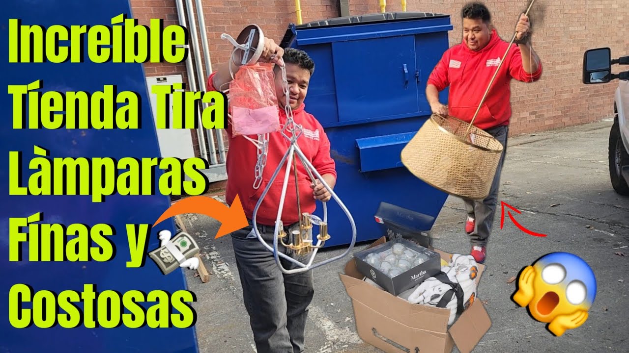 ♻️INCREÍBLE TÍENDA TIRA😱Làmparas Costosas y Múy Finas a La Basúra/Dumpster Diving #dumpsters