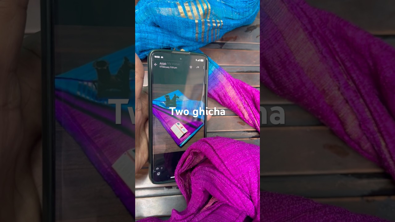 How to two dye ghicha silk saree| #silk #saree #shorts #tamil