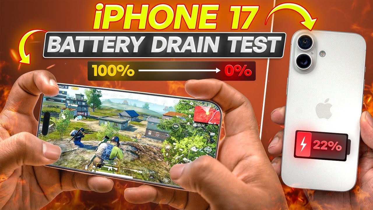 iPhone 17 Battery Drain Test &ndash; BGMI Full Gameplay! 🔋🔥