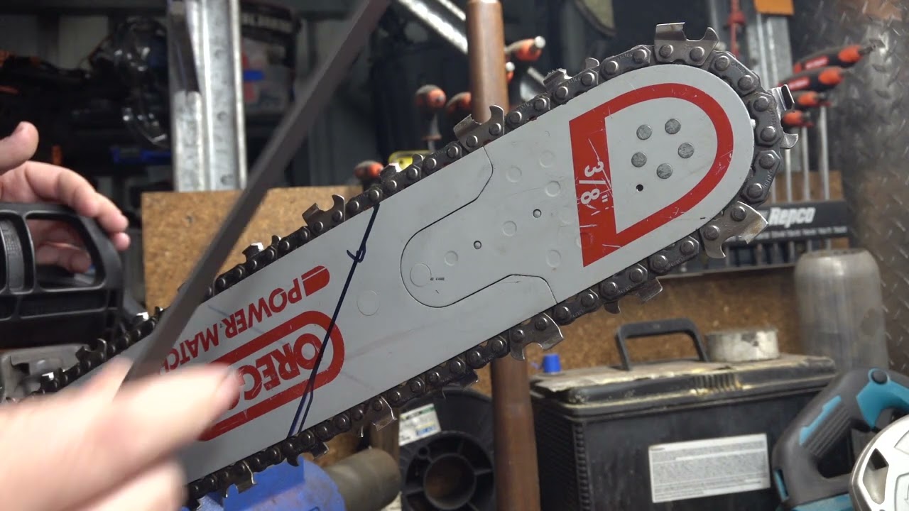 Basic chainsaw square filing