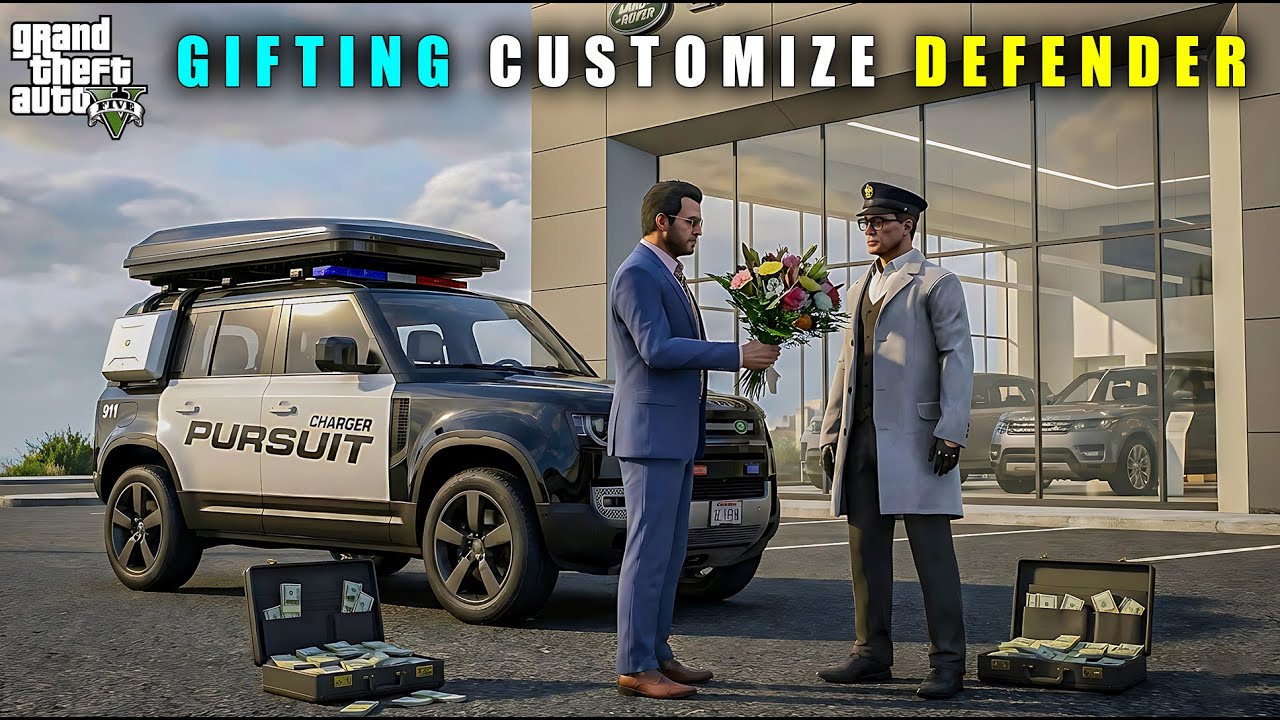 GTA 5 : MICHAEL GIFTED $50 MILLION DEFENDER TO CAPTAIN || BB GAMING