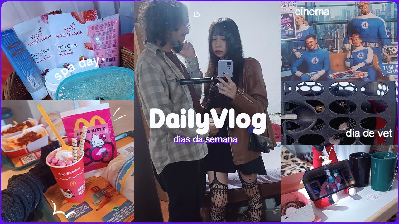 Vlog: Dias da Semana✨ Hello Kitty Combo, GRWM, Veterinário Esporotricose, Comprinhas, Cinema,Spa Day