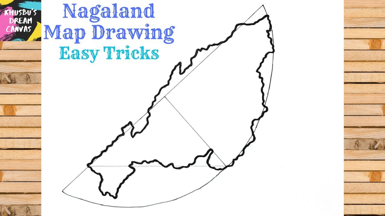 Nagaland Map Drawing Easy | Step-by-Step Tutorial for Beginners