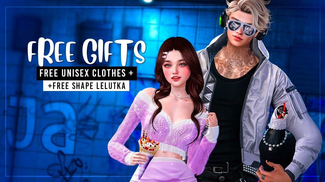 FREE Gifts Second Life | Free Shape Lelutka head | 200L Giftcard + FREE Unisex Clothes