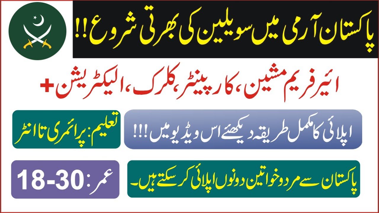 Pak Army Civilian Jobs 2020|Pakistan Army New Jobs 2020|How to Apply in Pak Army|Pak Army Jobs 2020|