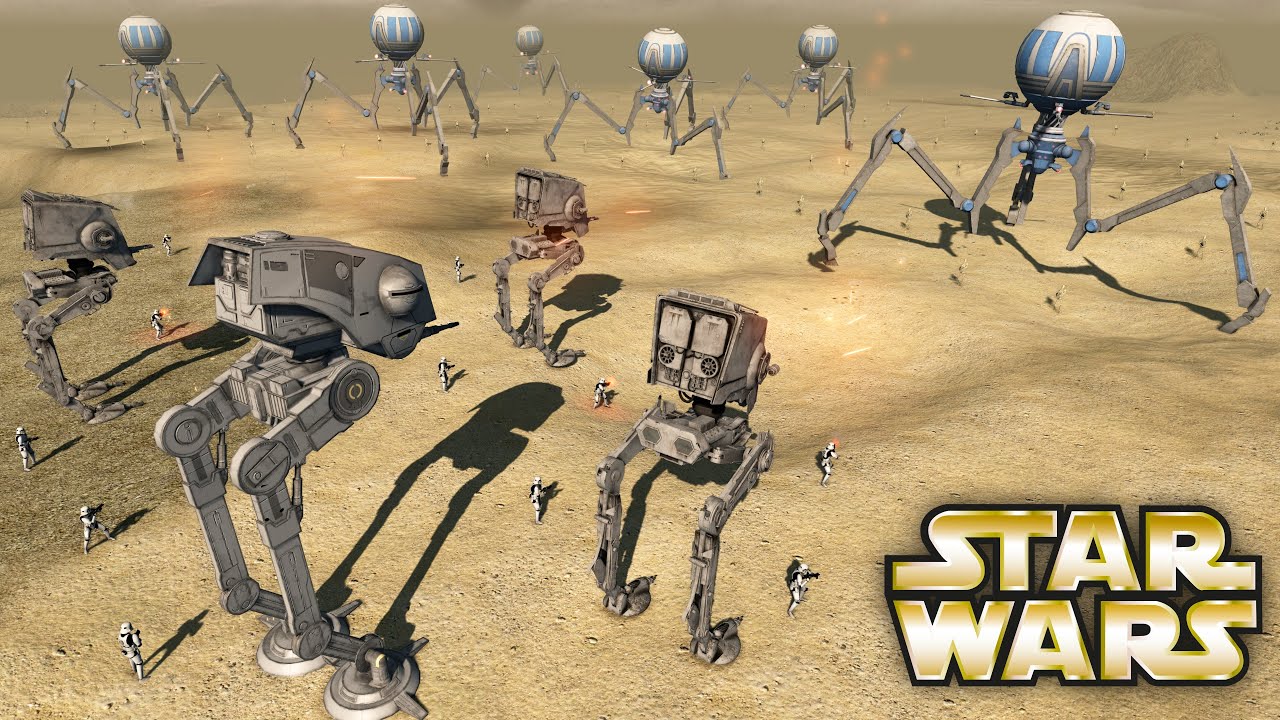 GALACTIC EMPIRE vs BATTLE DROIDS - Men of War: Star Wars Mod (4K, Cinematic)