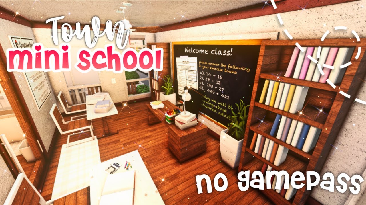 No Gamepass Town I Part 6 I Mini Town School I Bloxburg Build - iTapixca Builds