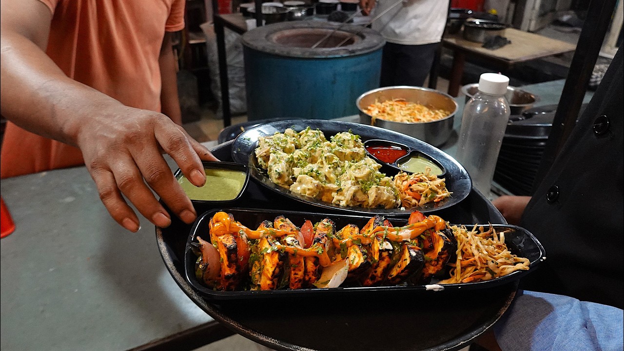 Ambarsari Soya Chaap Shashlik | Roasted Paneer Tikka | Malai Chaap | at Ambarsari Kulcha Land Bhuj
