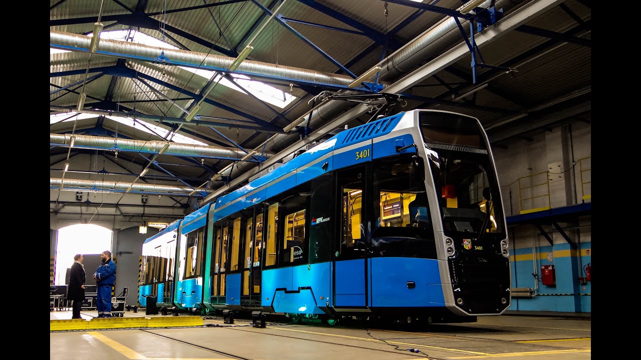[MPK Wrocław] Pokaz nowej Pesy dla Wrocławia (Twist 146N #3401) na Zajezdni nr. IV 