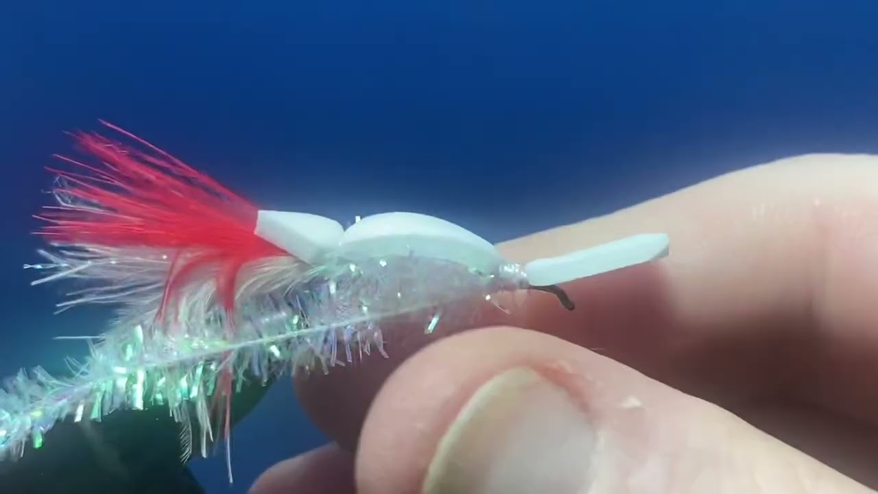 Tying Booby Fly White/Red