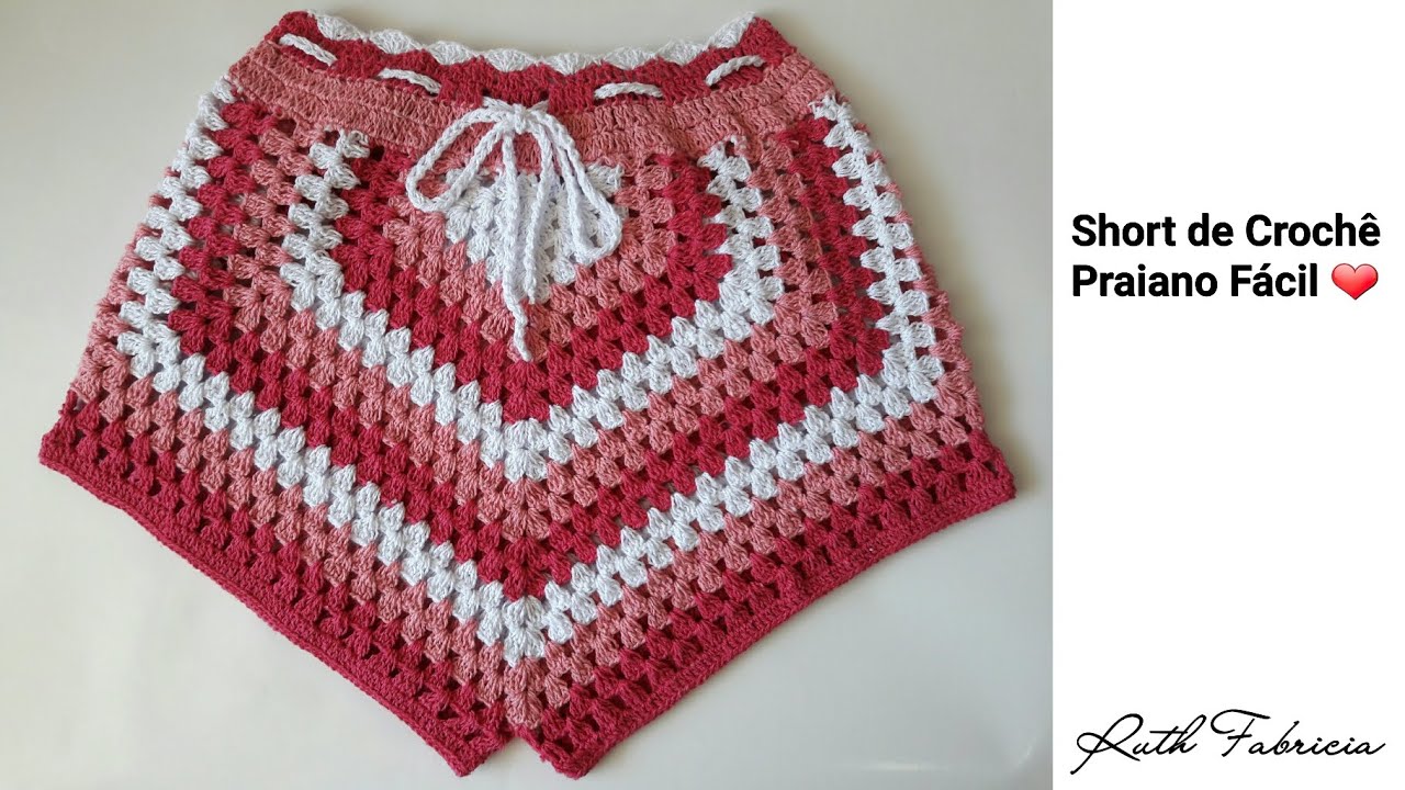 Short de Crochê Praiano Fácil - Ruth Fabricia