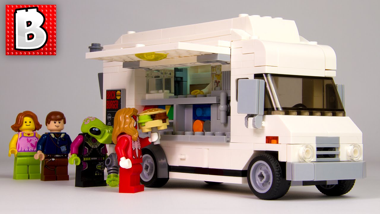Lego Custom Food Truck MOC Nation Set | Unbox Build Time Lapse Review