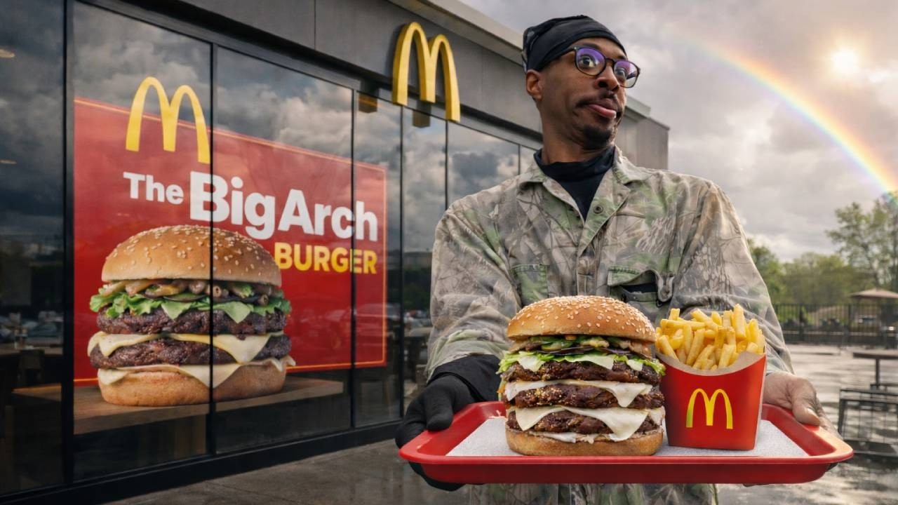 Trying New McDonalds Arch Burger