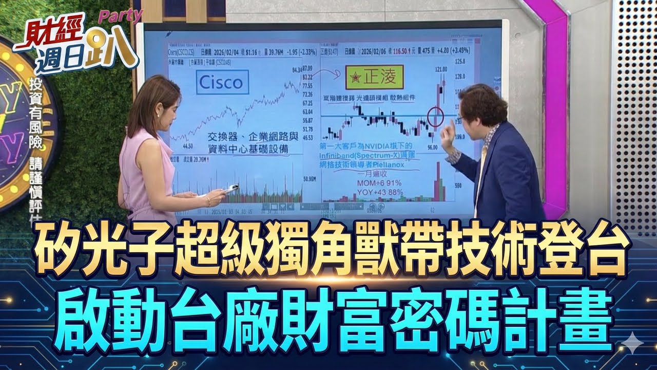 【財經宜&民視財經週日趴】矽光子超級獨角獸帶技術登台，啟動台廠財富密碼計畫?!蘇威元:矽光子規格戰升級 ，正淩加速研發矽光子1.6T，三劍齊發2026業績戰新高Ft.蘇威元