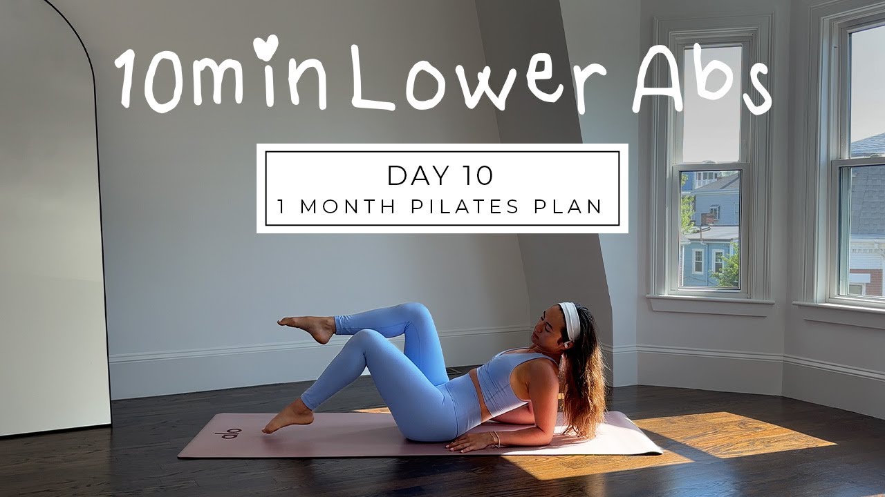DAY 10 - 1 MONTH PILATES PLAN // 10MIN lower abs & deep core burn || madeleineabeid