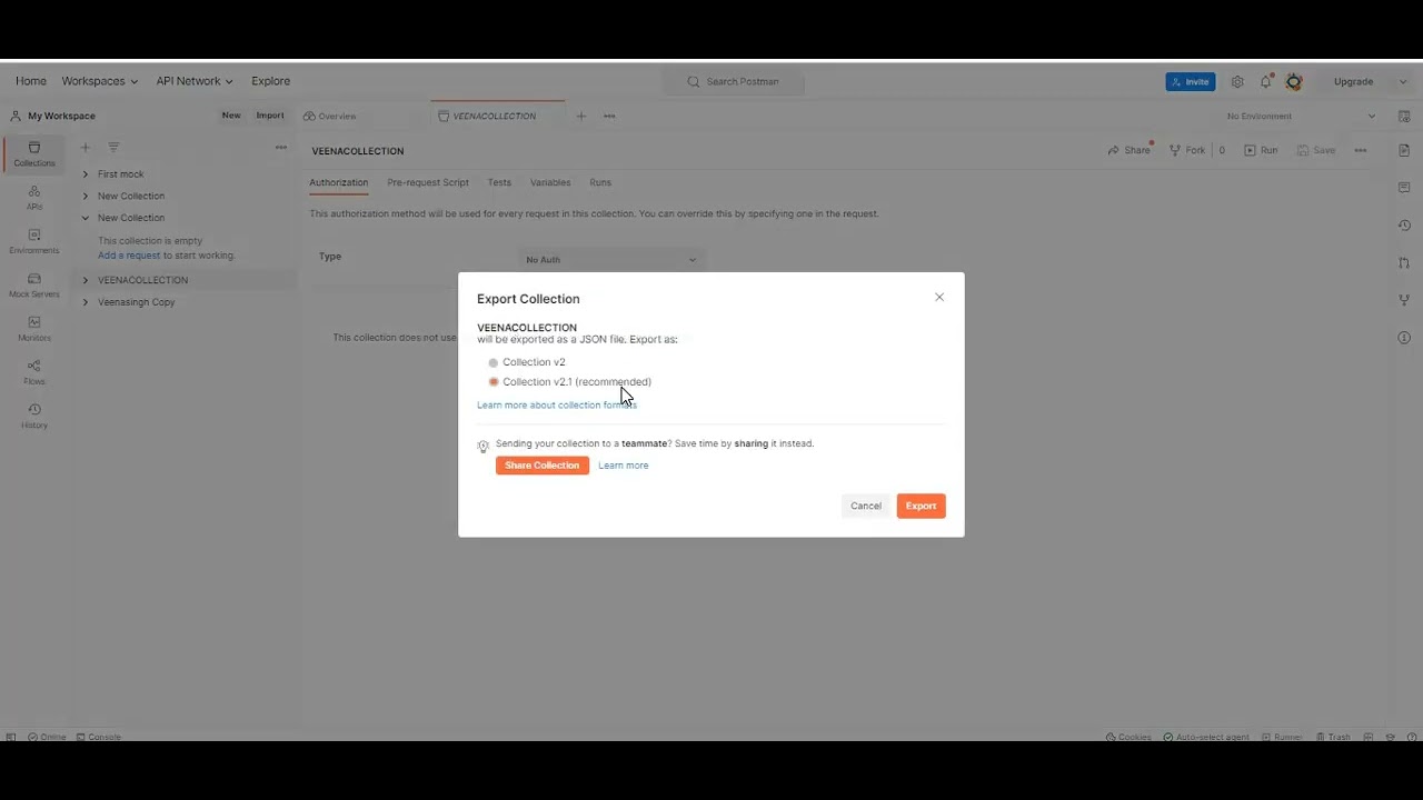 How to export collection from postman || API TESTING