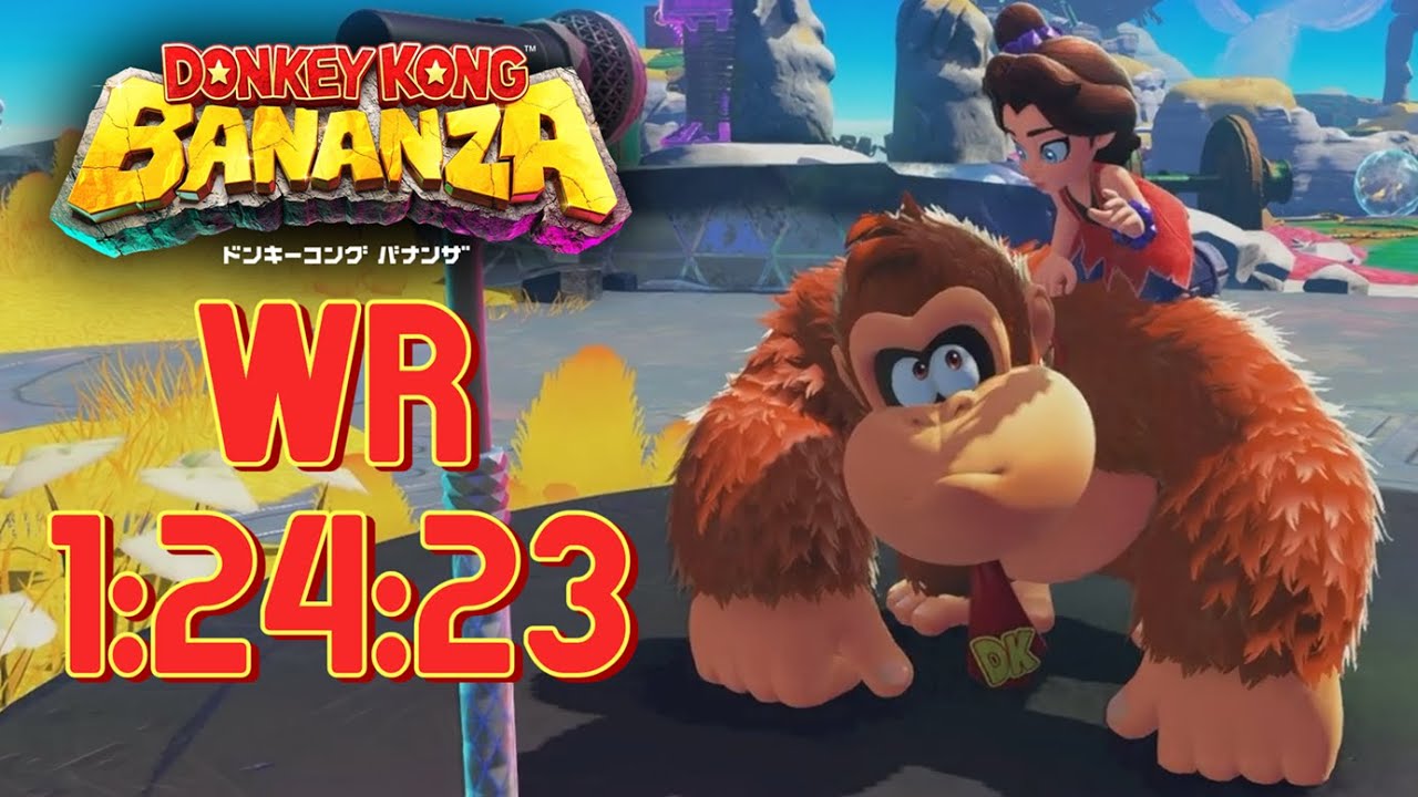 【ドンキーコング バナンザ】RTA Any% 1時間24分23秒 【旧世界記録】【FWR】