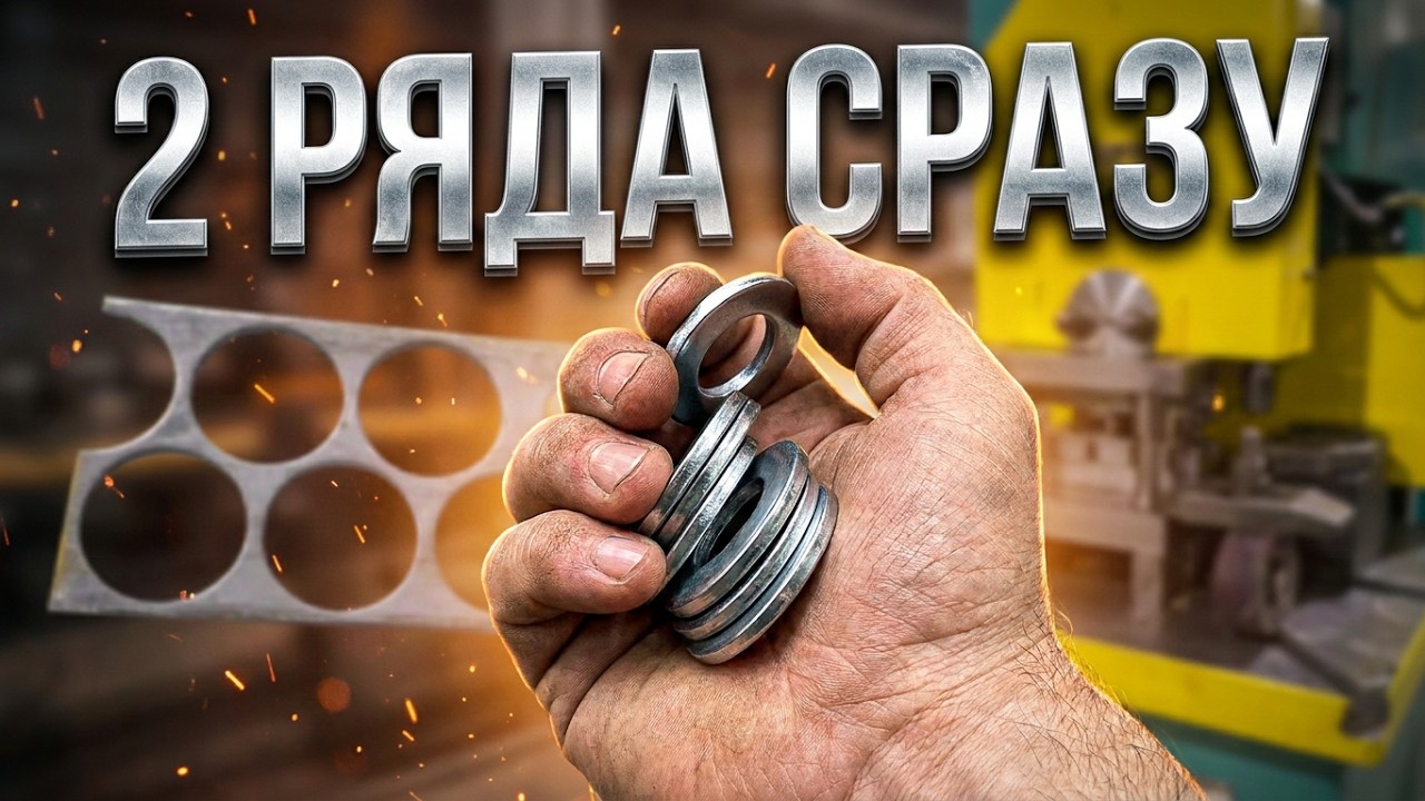 Двухрядный штамп для производства шайбы