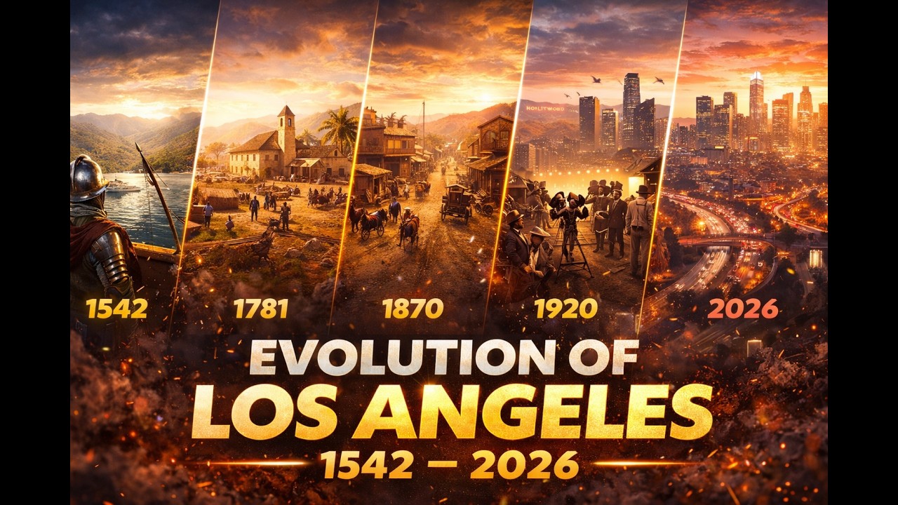 EVOLUTION of Los Angeles 1542 &ndash; 2026 | From Wild Land to Mega City