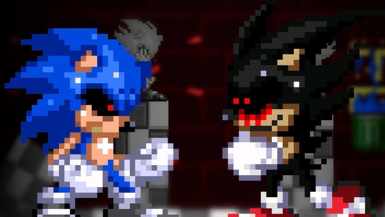 Sonic.Exe: 2011X Vs Dark Sonic.exe (Sprite animation)
