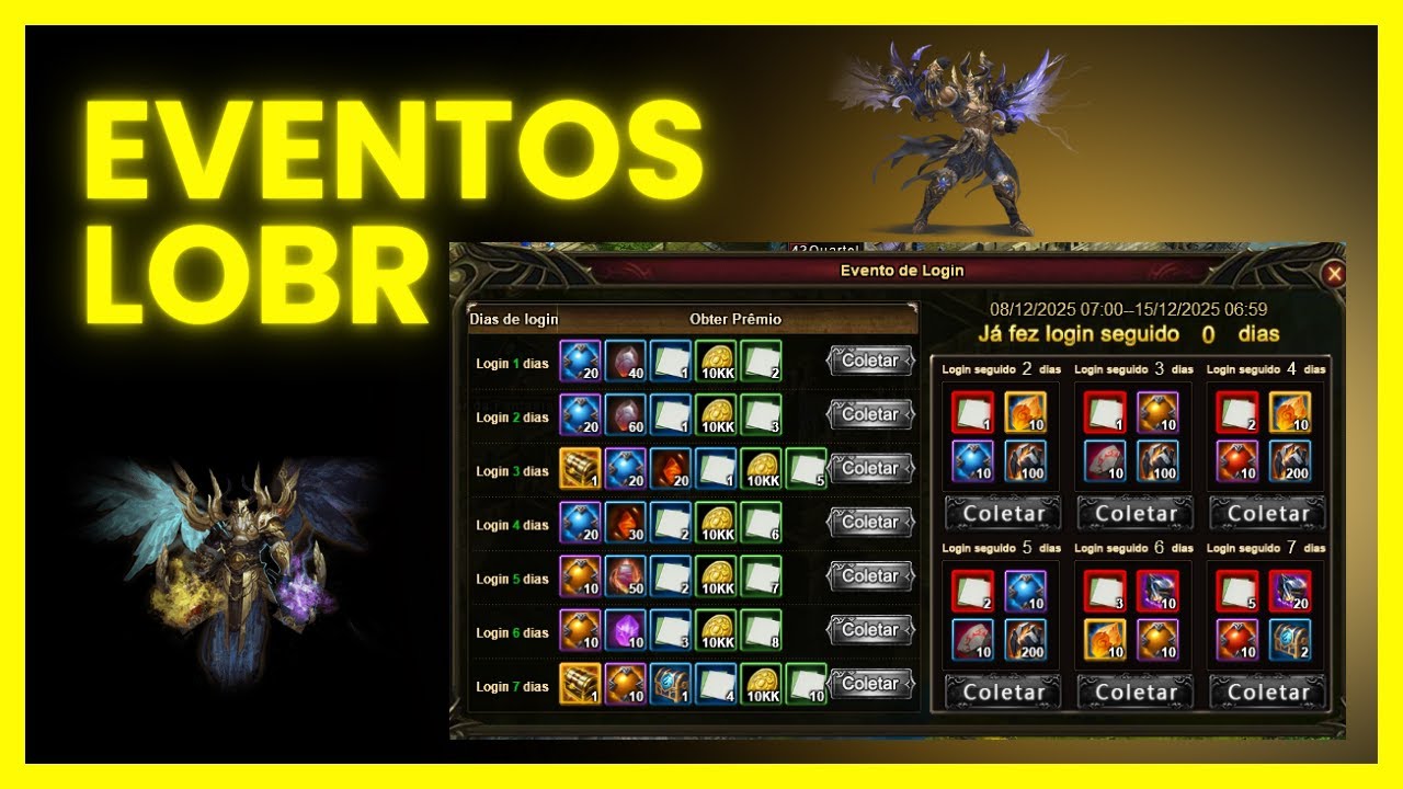 Legend Online BR - Eventos 09/12/2025 Troca da Sorte