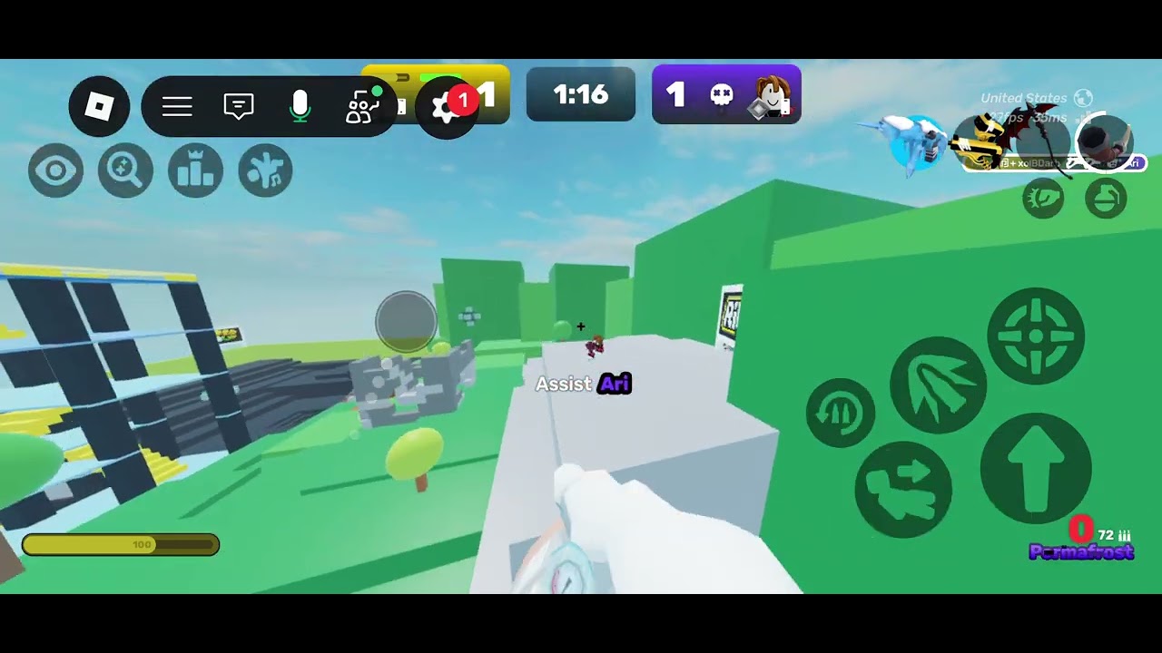 Playing roblox rivals in ranked with my friend