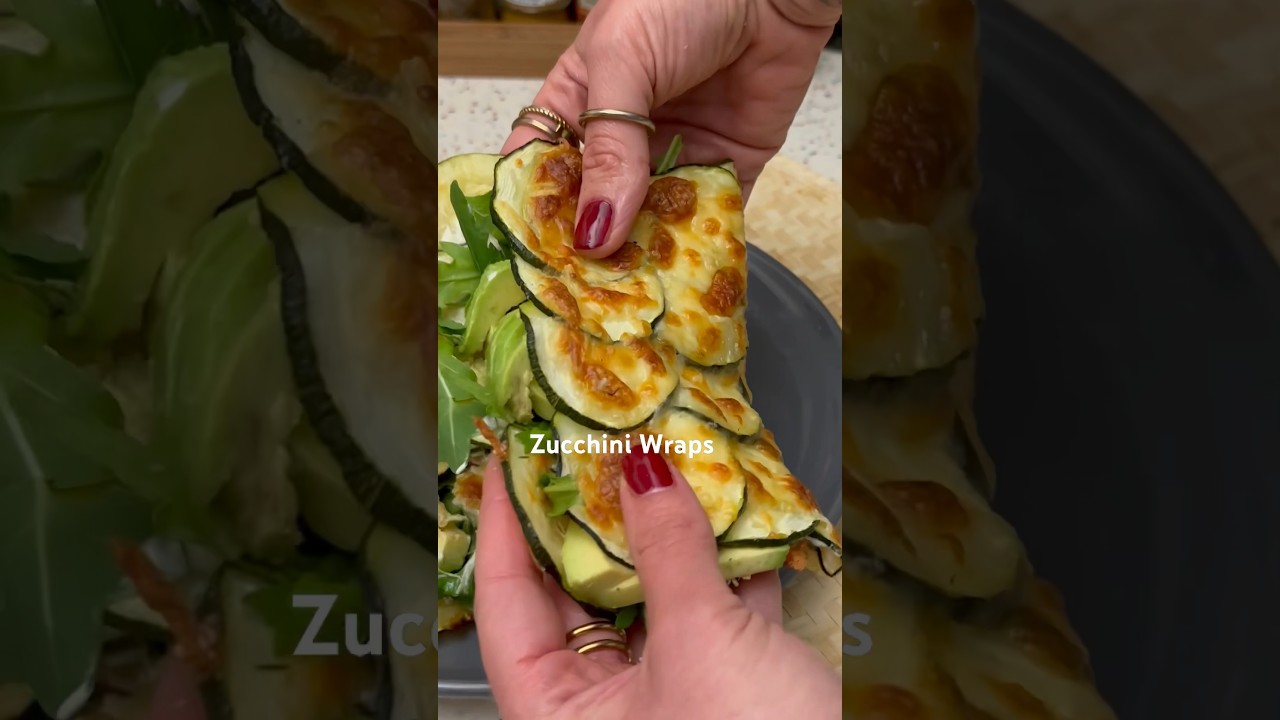 Schnelle Zucchini Wraps aus 2 Hauptzutaten #shorts #keto #lowcarb #abnehmen #gesund