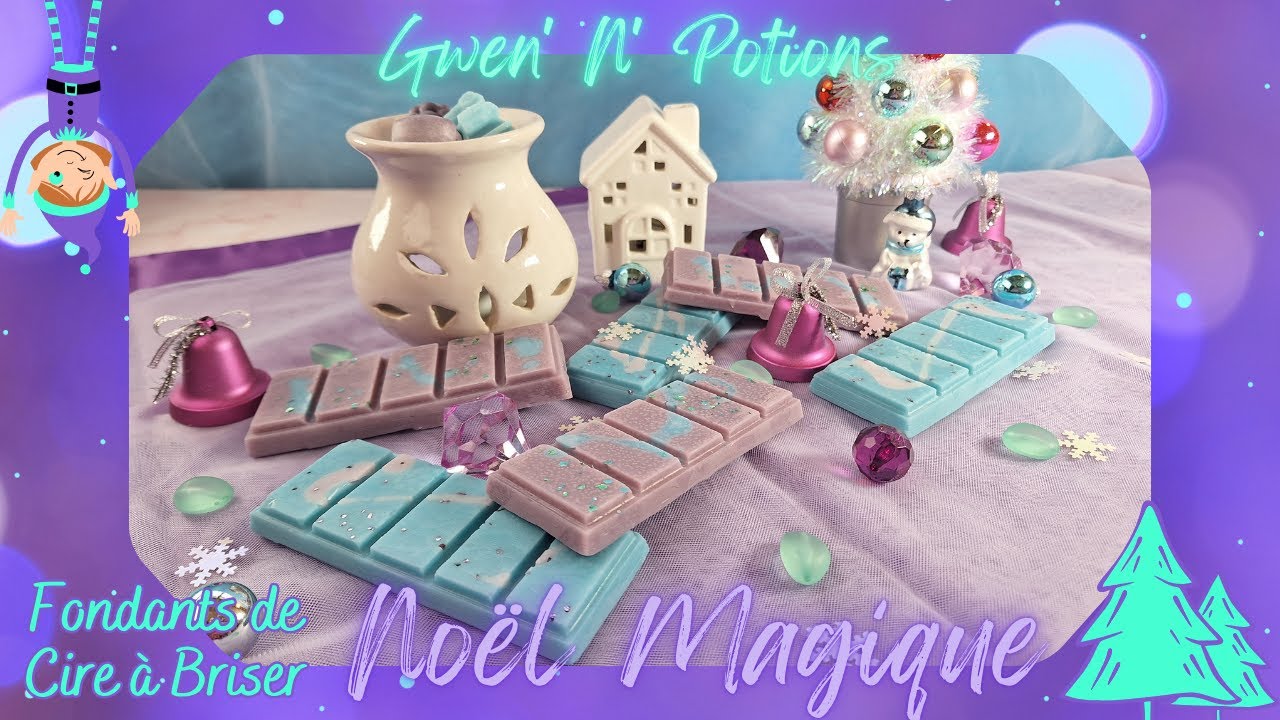 Tablettes à Briser- Noël Violet et Turquoise + ASMR emballage et un peu de blabla (avec recette)