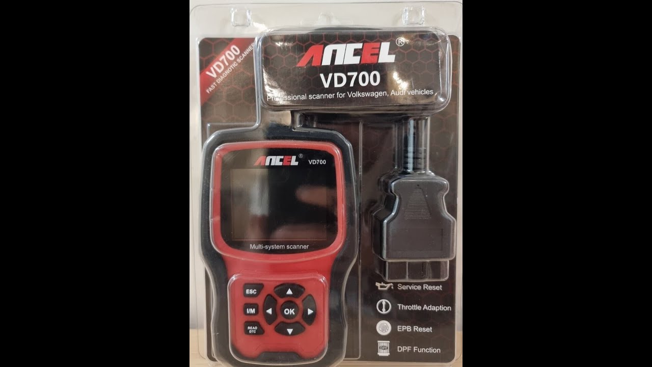 ANCEL VD700 - unboxing and tests and features, service reset and battery coding.