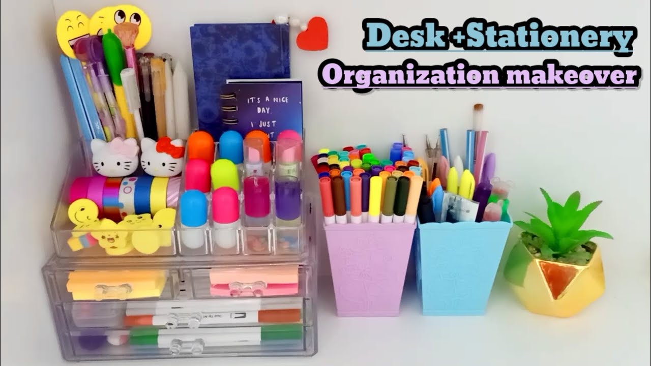 Desk + stationery organization makeover / Tonni art and craft ☺️