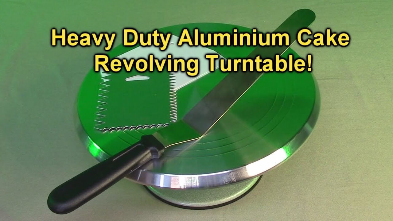 REVIEW TangChu SMOOTH SPINNING Aluminium Cake Revolving Turntable, Comb, Spatula, Cake Smoother