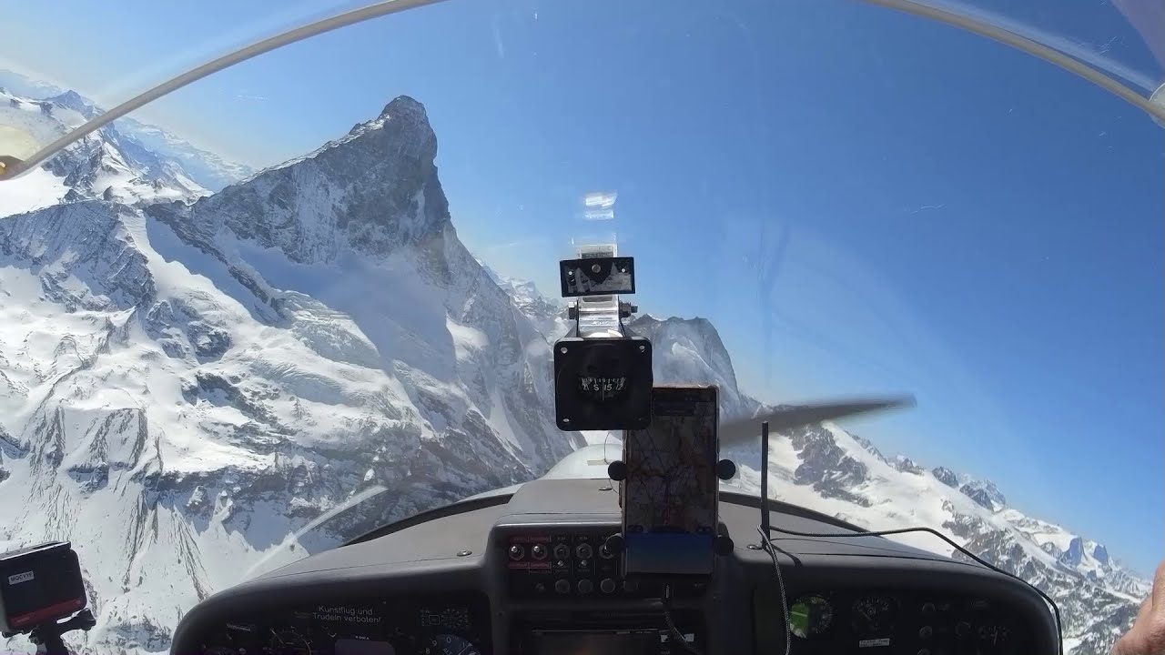 Flug zum Matterhorn, März 2022, von Freiburg (EDTF) nach Hohenems-Dornbirn (LOIH)