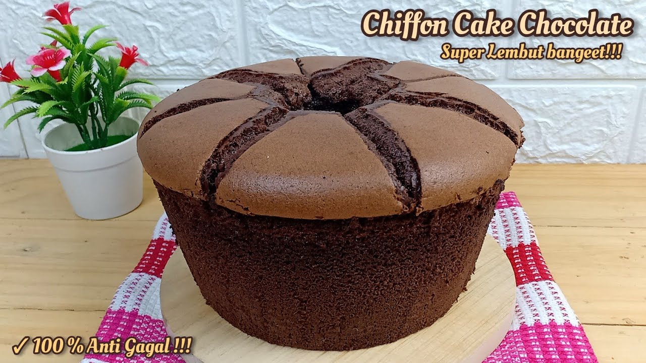 RESEP INI SANGAT ENAK LEMBUT MOIST DAN SUPER NYOKLAT | ANTI GAGAL !!! | CHIFFON CAKE CHOCOLATE