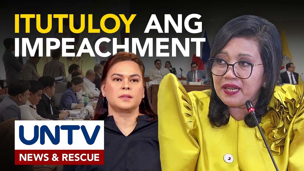 Sapat na batayan ng impeachment case vs. VP Duterte, natukoy; pagdinig, sisimulan sa March 25