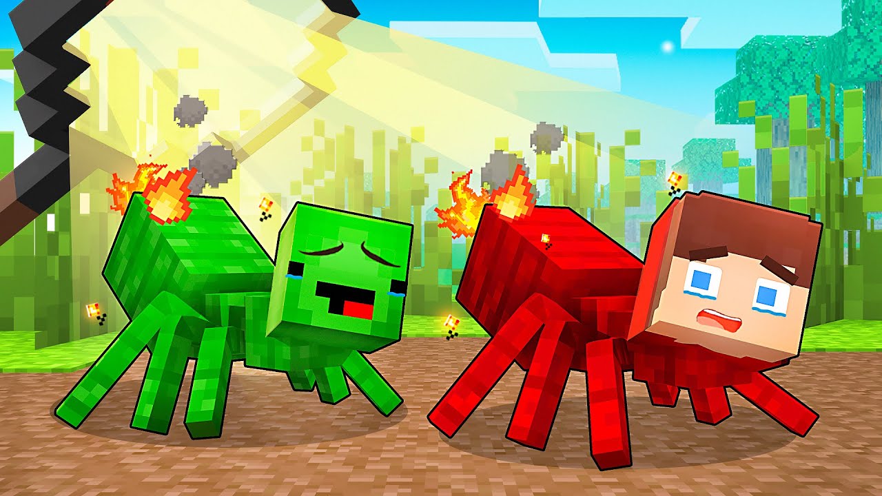 JJ and Mikey Morph into ANTS - Maizen Minecraft Animation