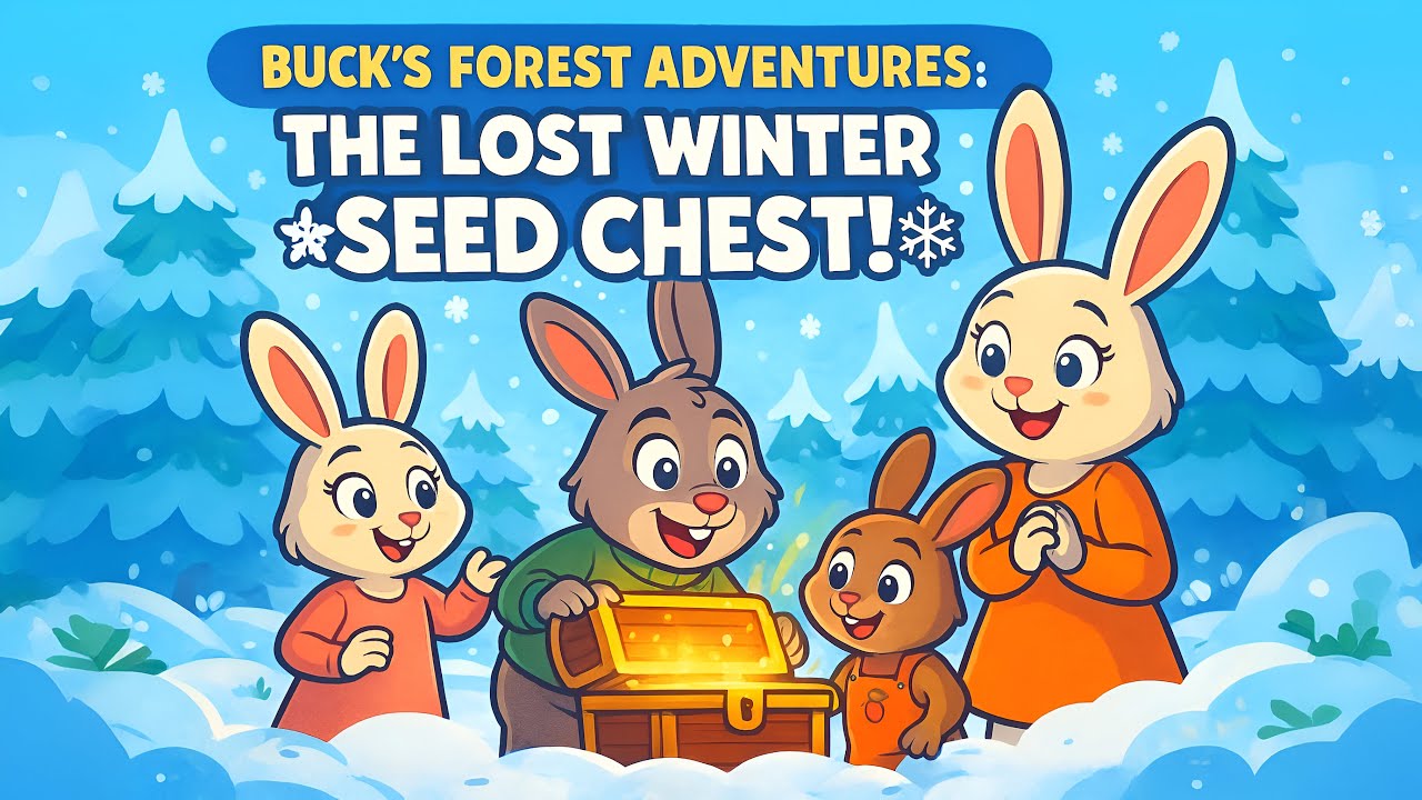 🐰 Buck’s Forest Adventures: The Lost Winter Seed Chest! ❄️ A Cozy Winter Mystery for Kids