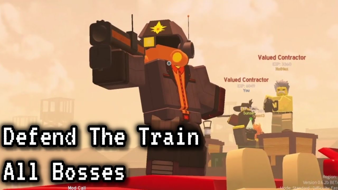 Roblox Defend The Train - All Bosses (Outdated)