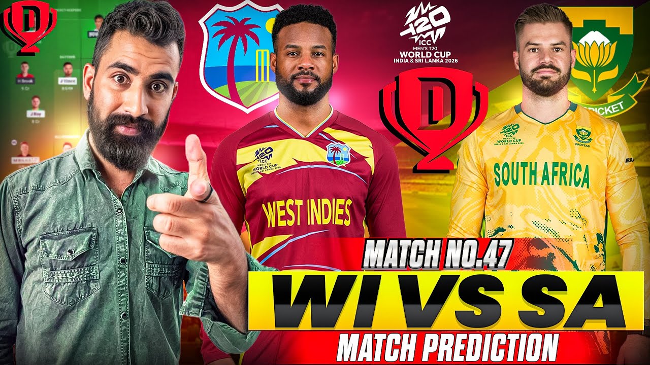WI vs SA Dream11 Team | WI vs SA Match Prediction | WI vs SA Match Analysis | T20 WC 2026 |