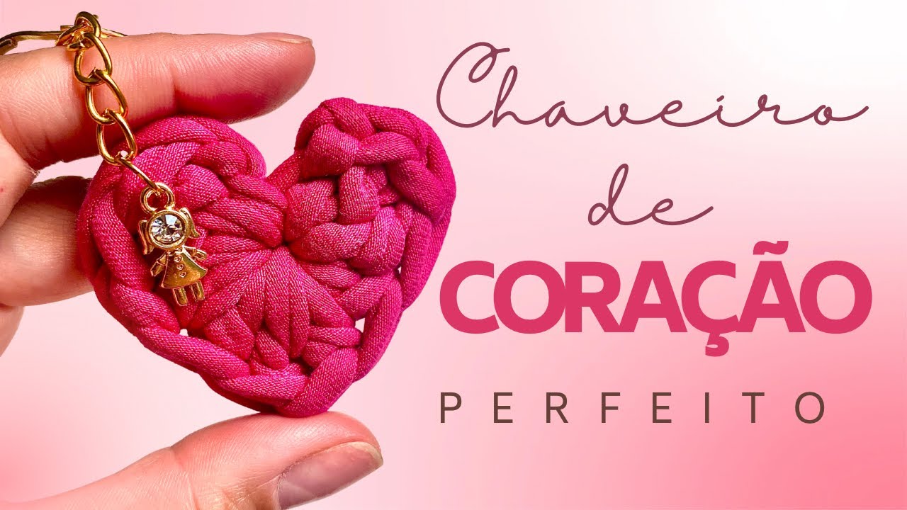 Chaveiro de Coração de crochê perfeito (Muito Fácil)| ideal para lembracinhas