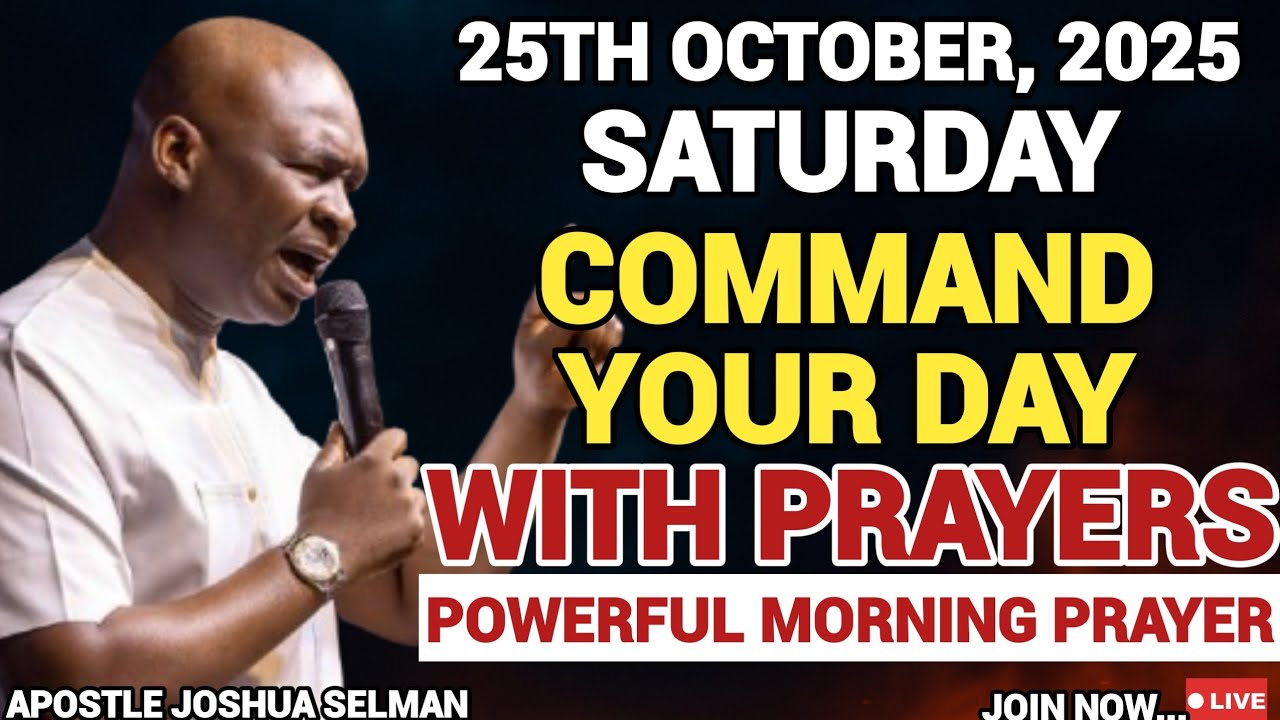 [SATURDAY, 25TH OCTOBER] START YOUR MORNING WITH PRAYER | SPIRITUAL PRAYER BY APOSTLE JOSHUA SELMAN