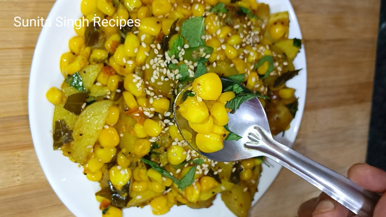 masala Corn | Baby Potato Chaat With Sweet corn | Sweet Corn Chaat | Veg Feast | Sweet Corn Recipe