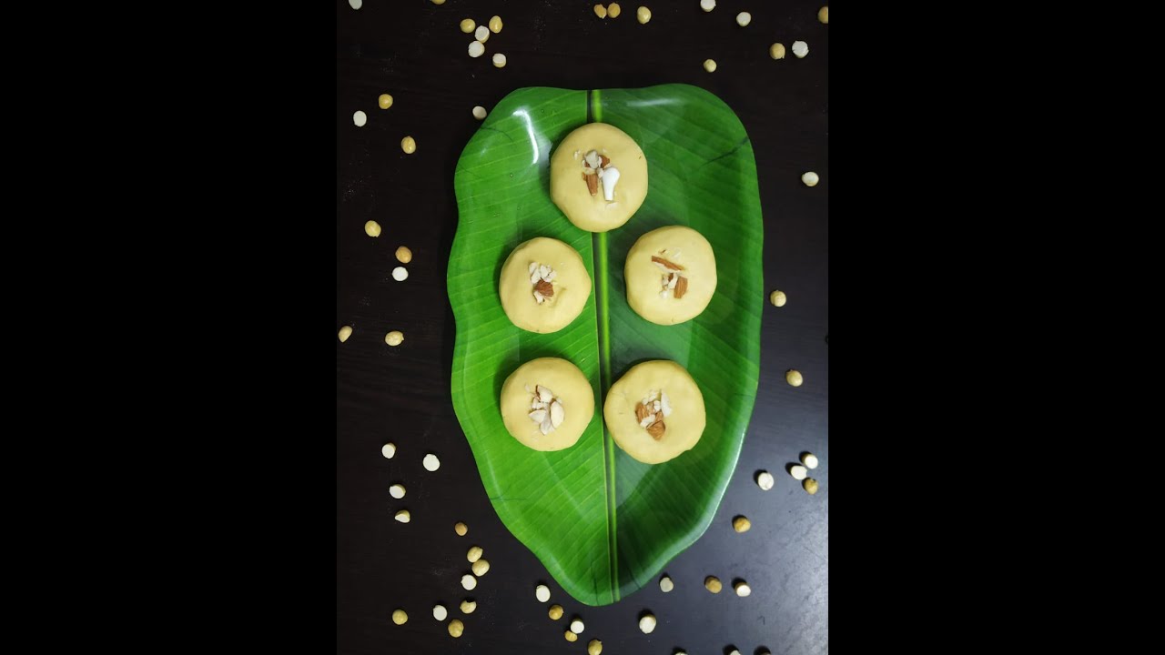 Cooking without Fire - Peda with Roasted Chana Dal, Easy and Healthy Sweet