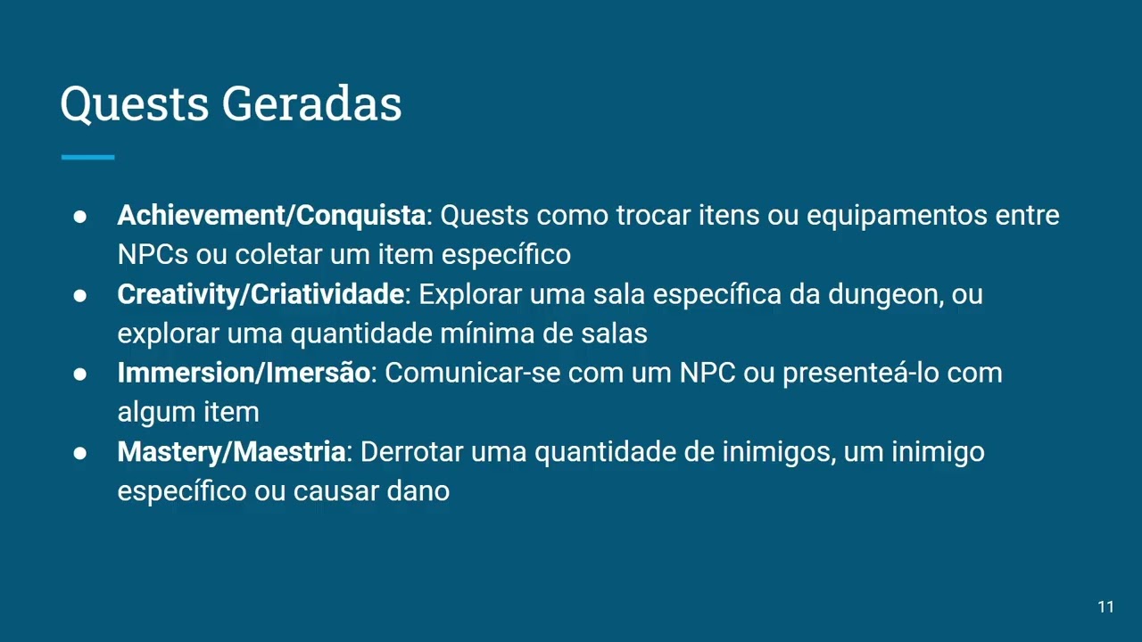 Video 2.1 - Perfis de Jogador e Gerador de Quests