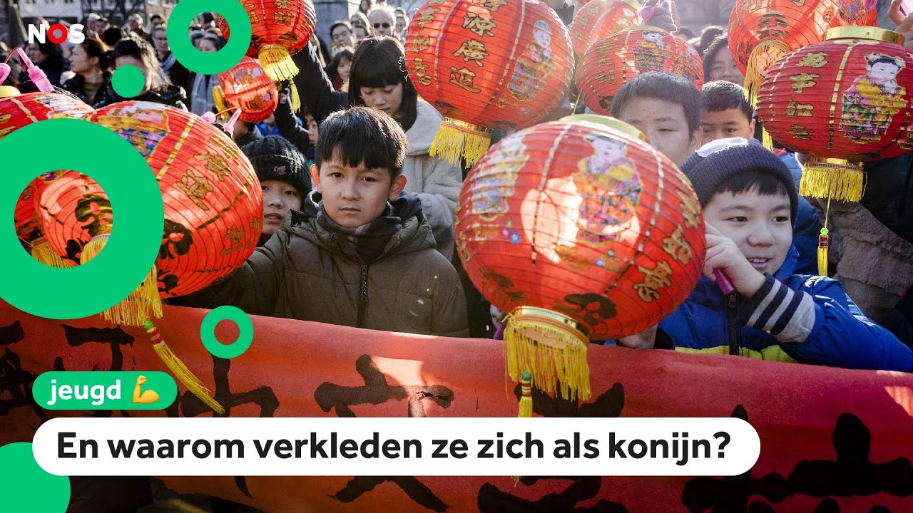 Kinderen in Nederland vieren Chinees Nieuwjaar