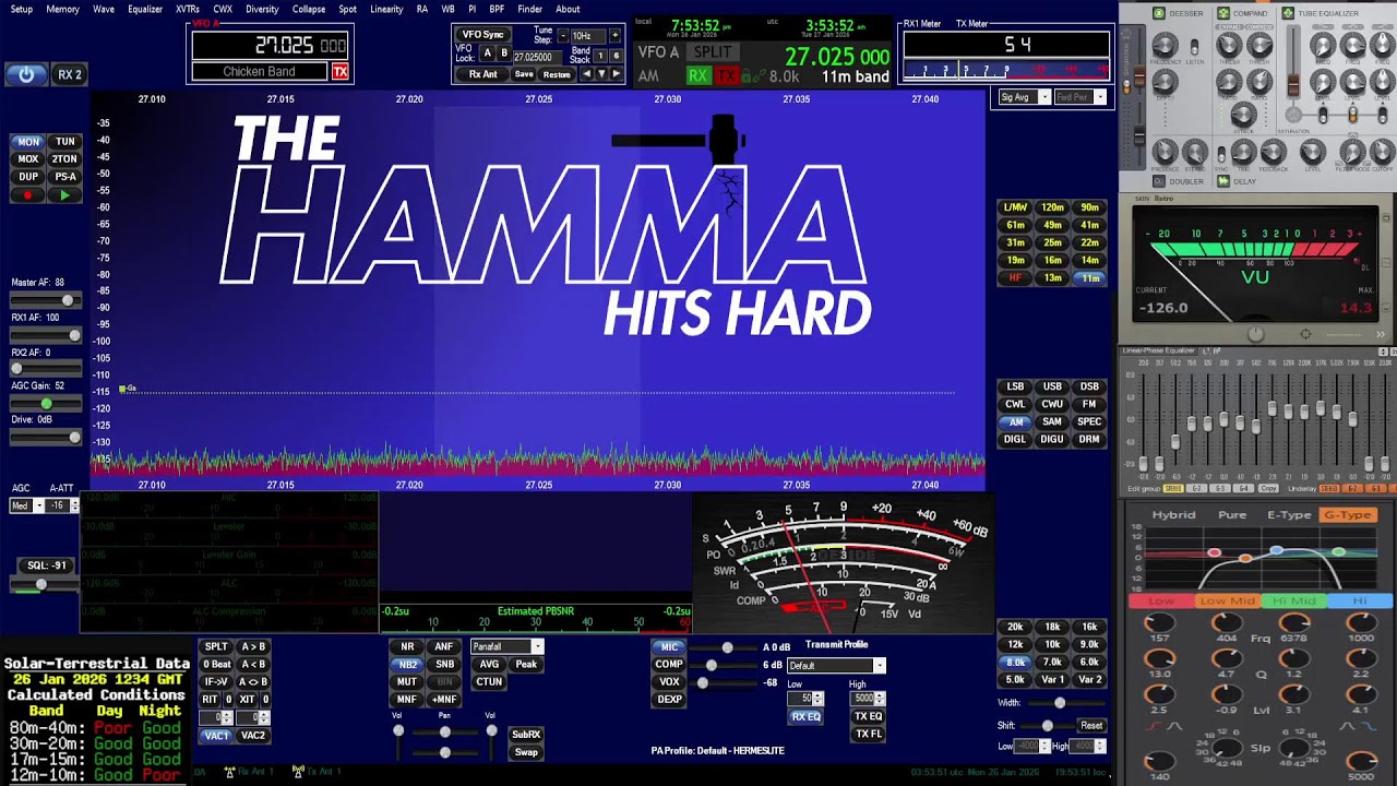 1/26/26   Superbowl 27.025mhz CH6   Live dx Cb Radio Oregon videogate