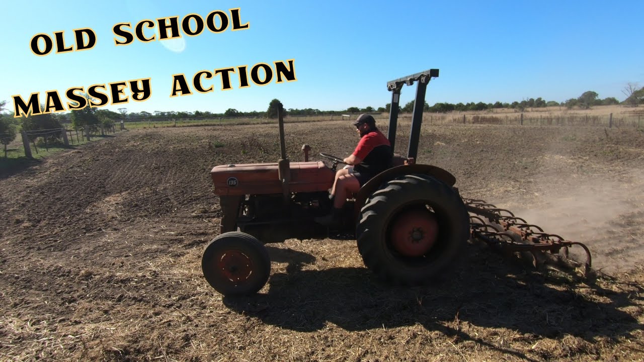 Old School Dirt Work With The Massey Ferguson 135 Tractor & Cultivator