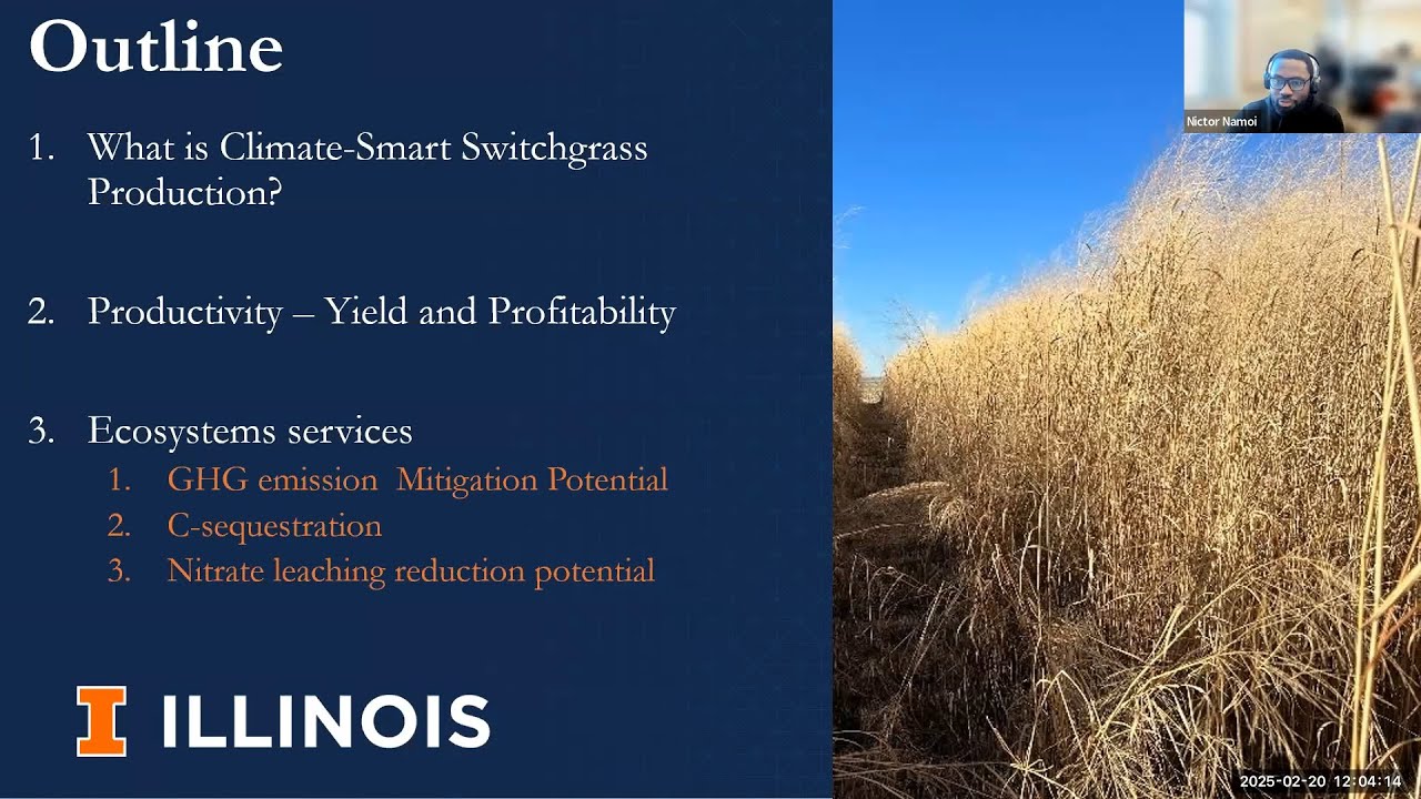 Managing Switchgrass for Climate Smart Outcomes in Illinois