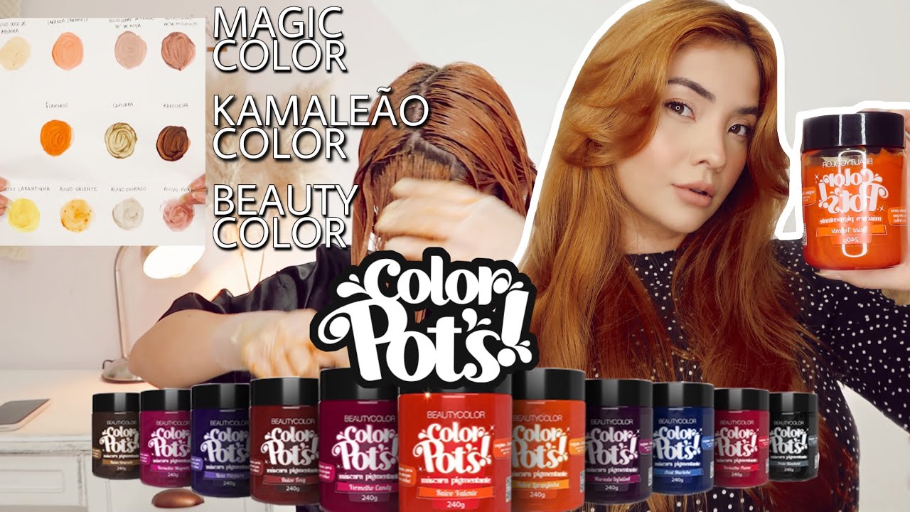 Resenha COLOR POT'S BEAUTY COLOR - Qual tom escolher? Testando Ruivo Valente